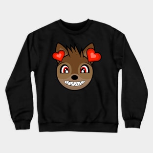 Smiling Hearts Bat Count Chiroptera Crewneck Sweatshirt